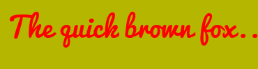 Image with Font Color FF0000 and Background Color B4B600